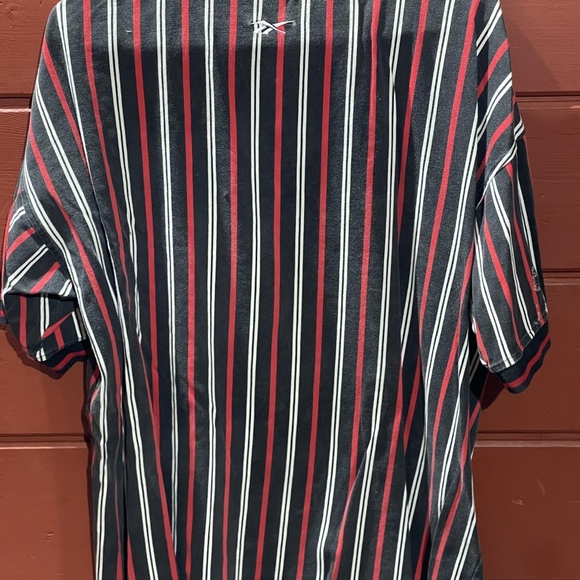 Vintage Reebok Chicago Bulls Striped Button Shirt - Picture 5 of 6